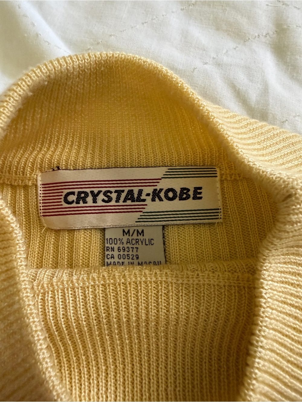 Yellow Rib Knit Short Sleeve Mock Neck Top - Picture 2 of 4